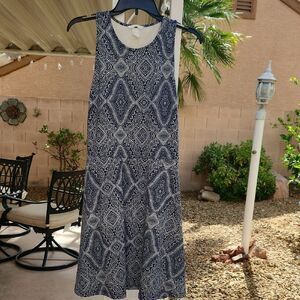 H&M Navy Blue Sundress Midi Womens Large